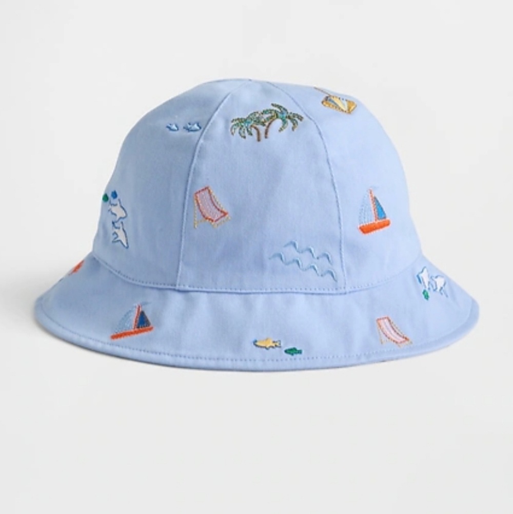NWT Baby Gap Nautical Organic Cotton Bucket Sun Hat Sz  6-12M